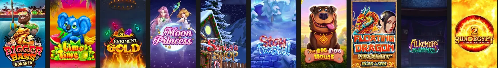 More pokies tiles from the ReefSpins lobby